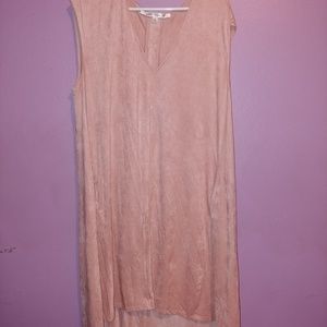 Suede Hi-low Dress